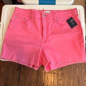 Pink Denim Women Shorts